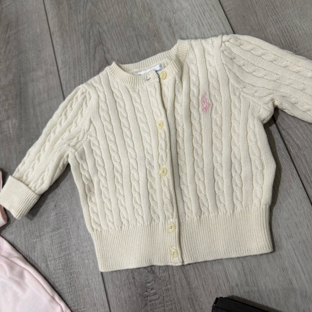 Ralph Lauren Girls’ Cupcake Dress and Cable-Knit Cardigan Set - Picture 3 of 9